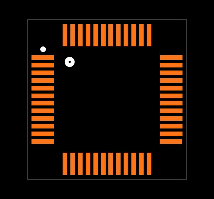 ATSAMD21G18A-AFT Footprint