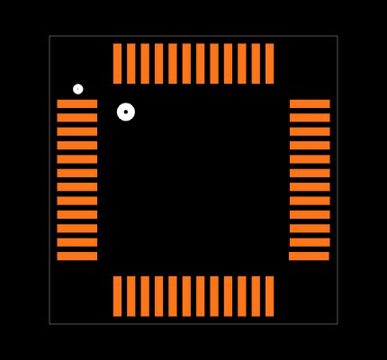 ATSAMD21G18A-AU Footprint