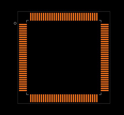 ATSAME54P20A-AU Footprint