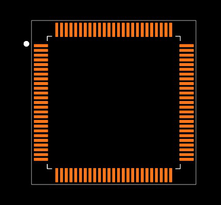 ATSAMS70N19A-AN Footprint