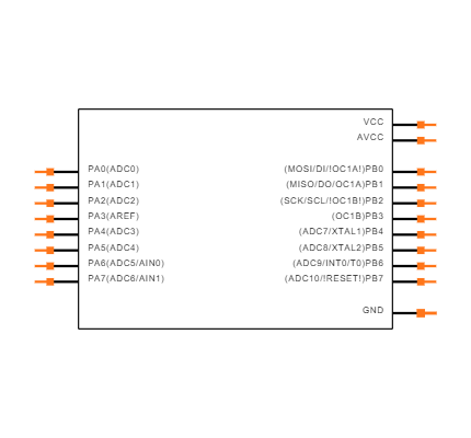 ATTINY26L-8PU Symbol