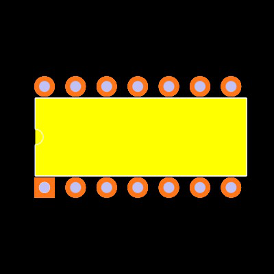 ATTINY84-20PU Footprint