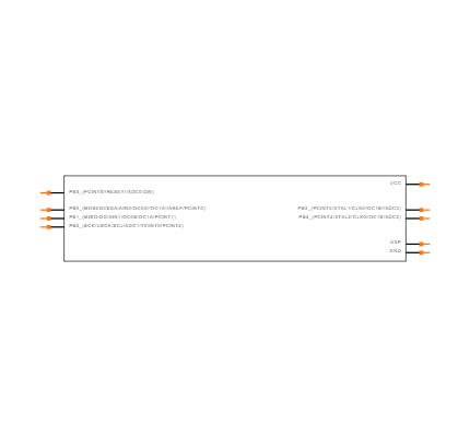 ATTINY85-20MUR Symbol
