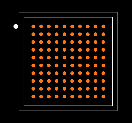 ATXMEGA128A1U-CU Footprint