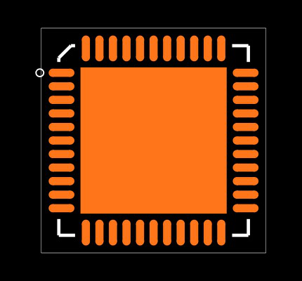 ATXMEGA128A4U-MHR Footprint