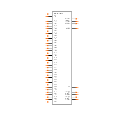 ATXMEGA128A4U-MHR Symbol