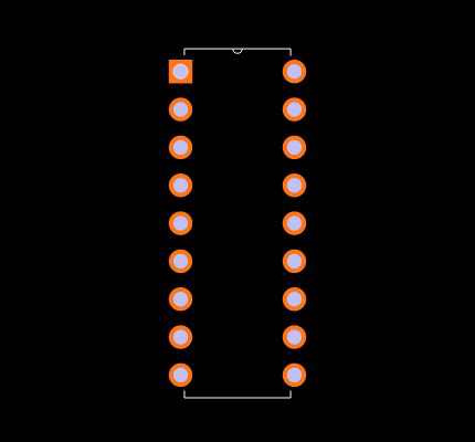 DSPIC30F3012-30I/P Footprint