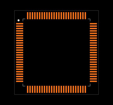 DSPIC33EP512GM710-I/PF Footprint