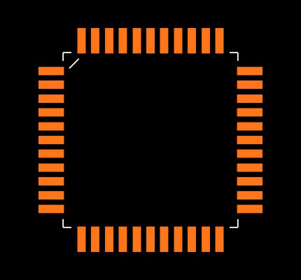 DSPIC33FJ128GP204-E/PT Footprint