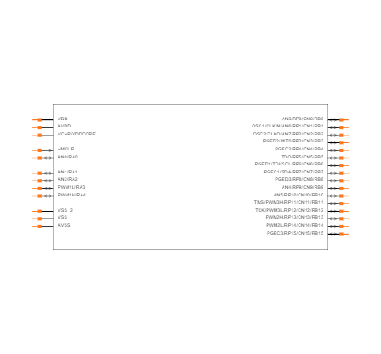 DSPIC33FJ16GS502-50I/SP Symbol