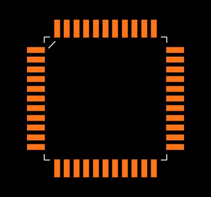 DSPIC33FJ16GS504-50I/PT Footprint