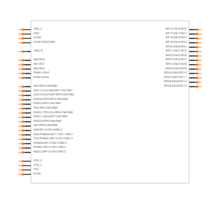 DSPIC33FJ16GS504-50I/PT Symbol