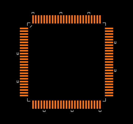 DSPIC33FJ256GP710AT-I/PF Footprint