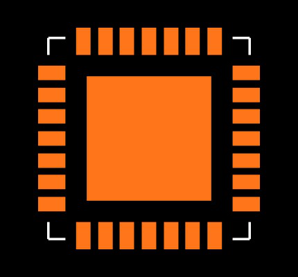 DSPIC33FJ64MC802-H/MM Footprint