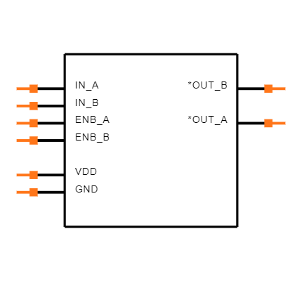 MCP14E6-E/P Symbol