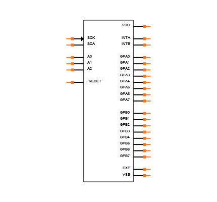 MCP23017-E/ML Symbol