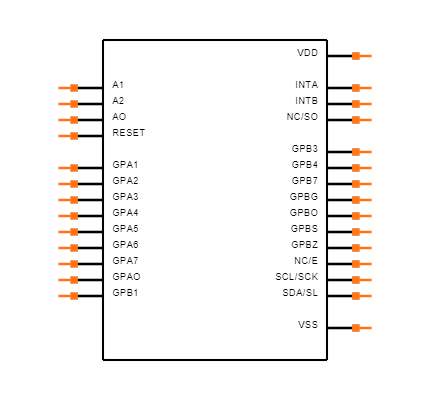 MCP23017-E/SS Symbol