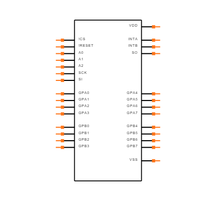 MCP23S17-E/SO Symbol