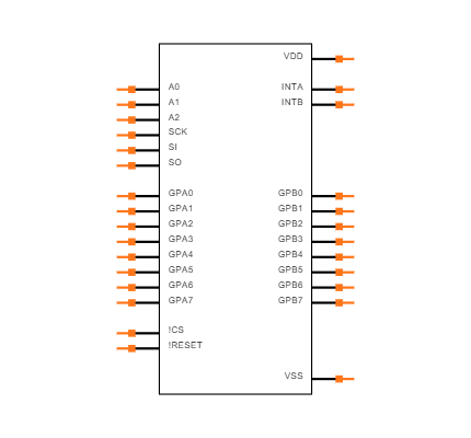 MCP23S17-E/SS Symbol