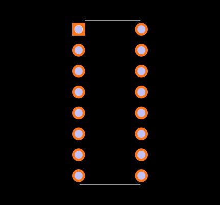 MCP3208-BI/P Footprint