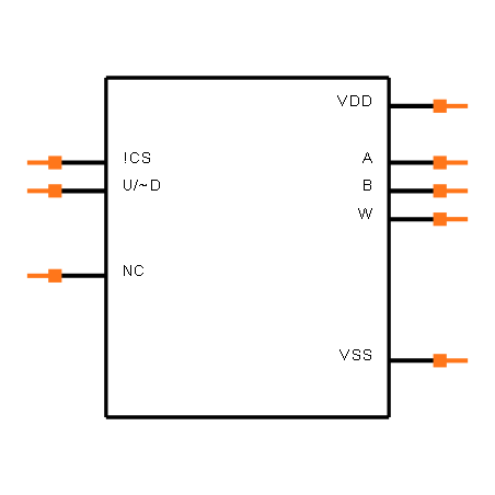 MCP4021-502E/SN Symbol