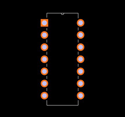 MCP42050-I/P Footprint