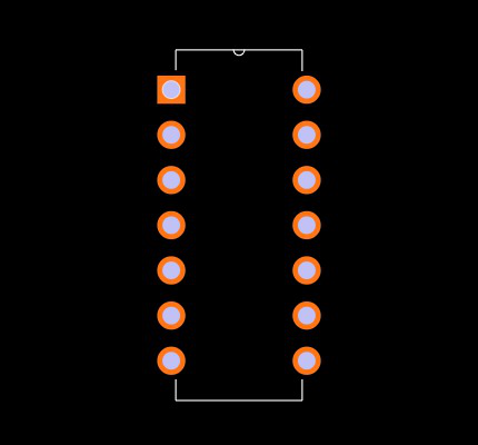 MCP4261-502E/P Footprint
