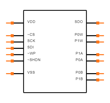 MCP4261-502E/P Symbol