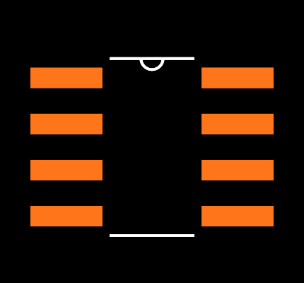 MCP602T-I/SN Footprint