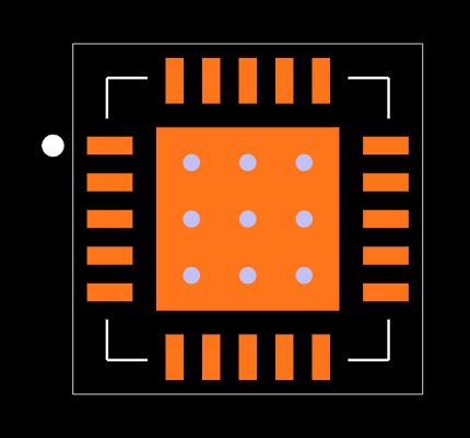 MCP9600T-E/MX Footprint