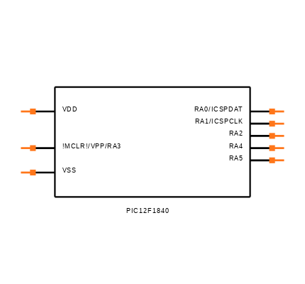 PIC12F1840-I/SN Symbol
