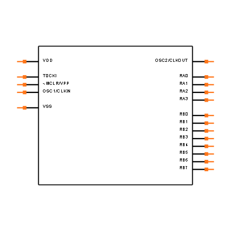 PIC16C54-HSI/P Symbol
