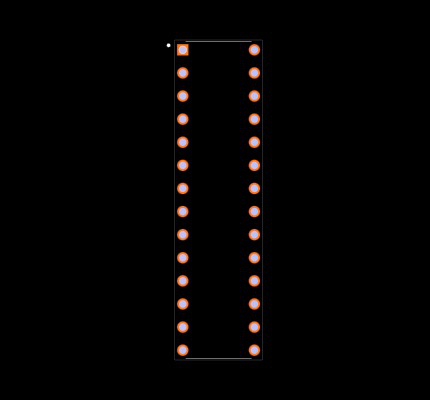 PIC16C63A-20I/SP Footprint