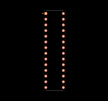 PIC16C73A-20/SP Footprint