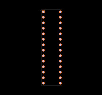 PIC16C73B-04/SP Footprint
