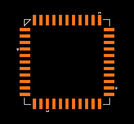 PIC16C74B-04I/L Footprint