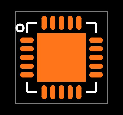 PIC16F1618-I/ML Footprint