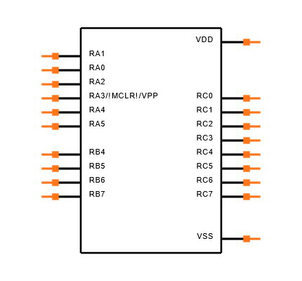 PIC16F1619-I/P Symbol