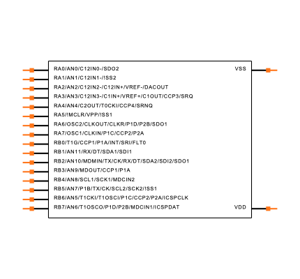 PIC16F1847-I/P Symbol