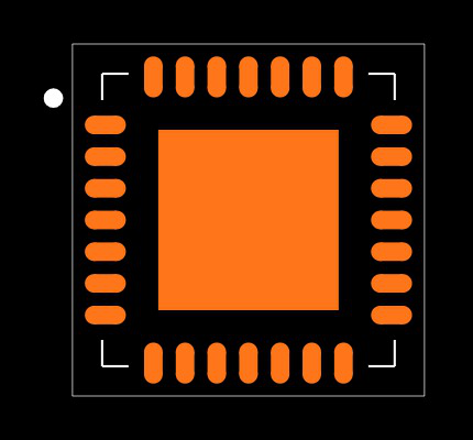 PIC16F73-I/ML Footprint