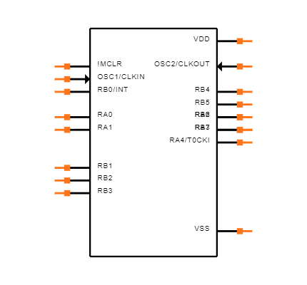 PIC16F84A-20I/SO Symbol