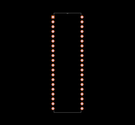 PIC16F874-04/P Footprint