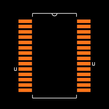 PIC16F876A-E/SS Footprint