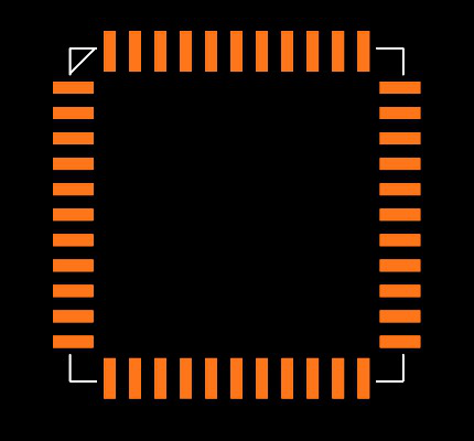 PIC16F877-20/L Footprint