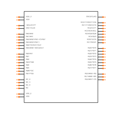 PIC16F877A-E/P Symbol