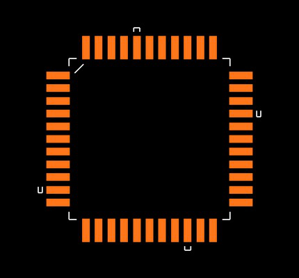 PIC16F917-E/PT Footprint