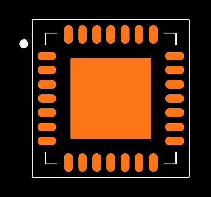 PIC16LF1827-I/ML Footprint