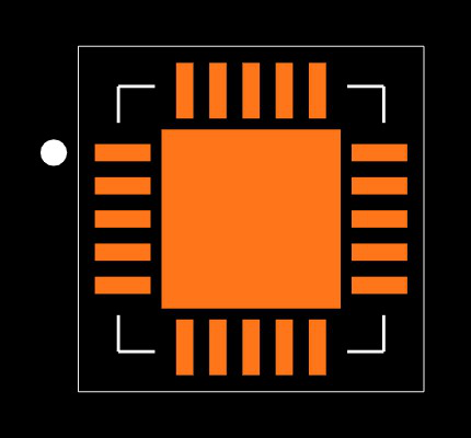 PIC18F14K22-I/ML Footprint