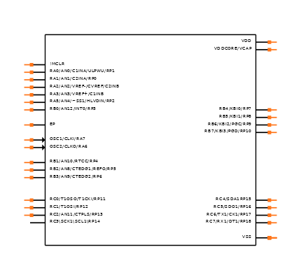 PIC18F24J11-I/ML Symbol