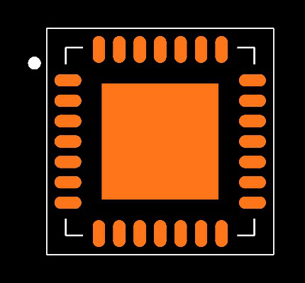 PIC18F25J50-I/ML Footprint